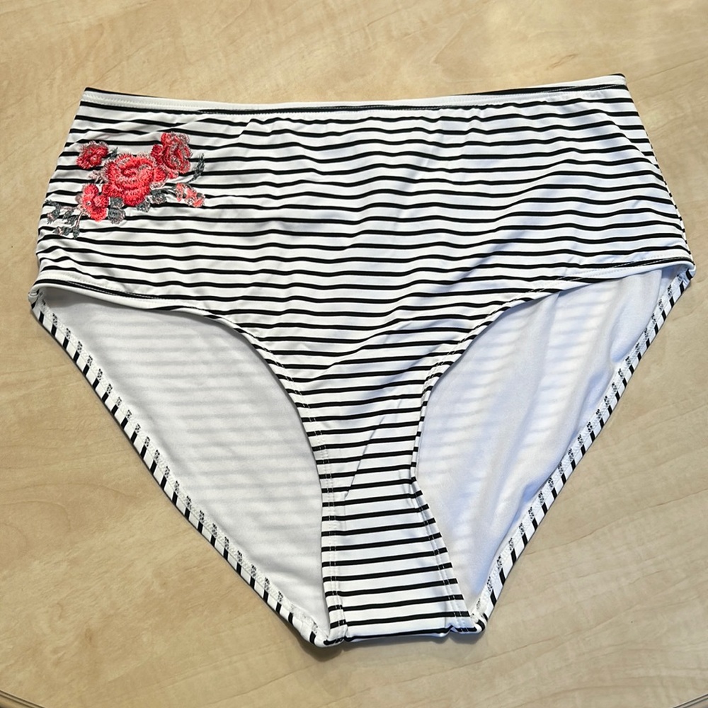 NWT Aqua High-rise Bikini Bottoms